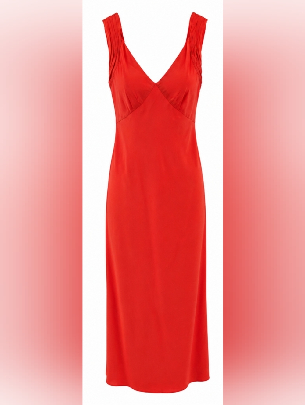French Connection Red/Orange Sleeveless Sheath Dress